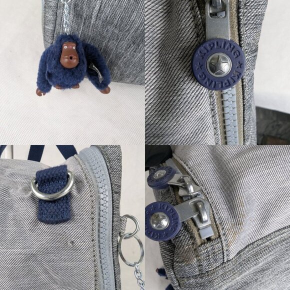 AUTH Kipling Lunch bag Grey - Used - Clean- Good Condition Made in Cambodia - Picture 4 of 15